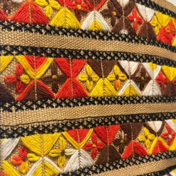 Unique 70’s Style Embroidered Tote Bag - Picture 6 of 7